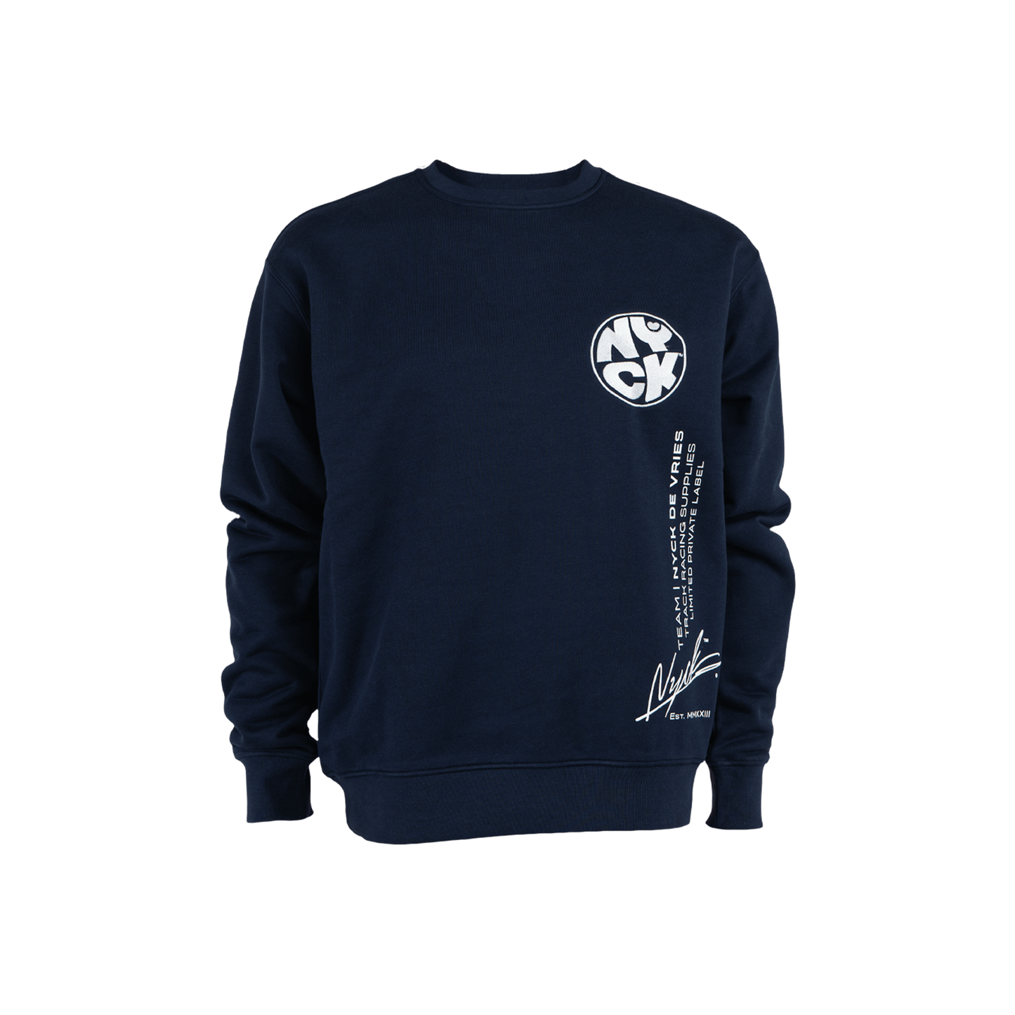 The official NYCK navy sweater